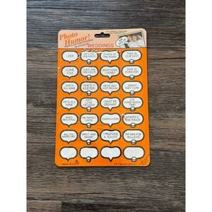 Vintage Photo Humor Wedding Caption Stickers – 56 Count